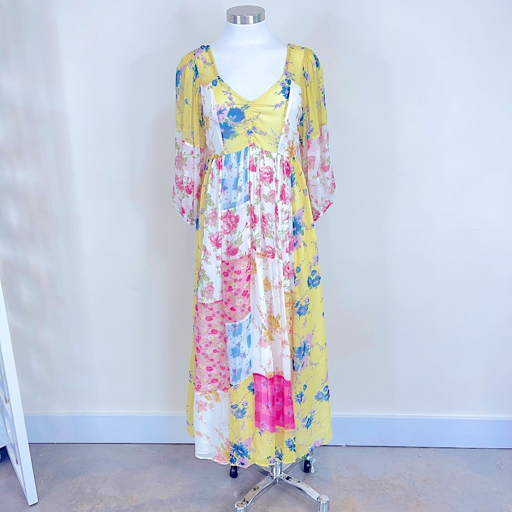 Loveshackfancy Roslyn Dress in Picnic Patchwork sz 2